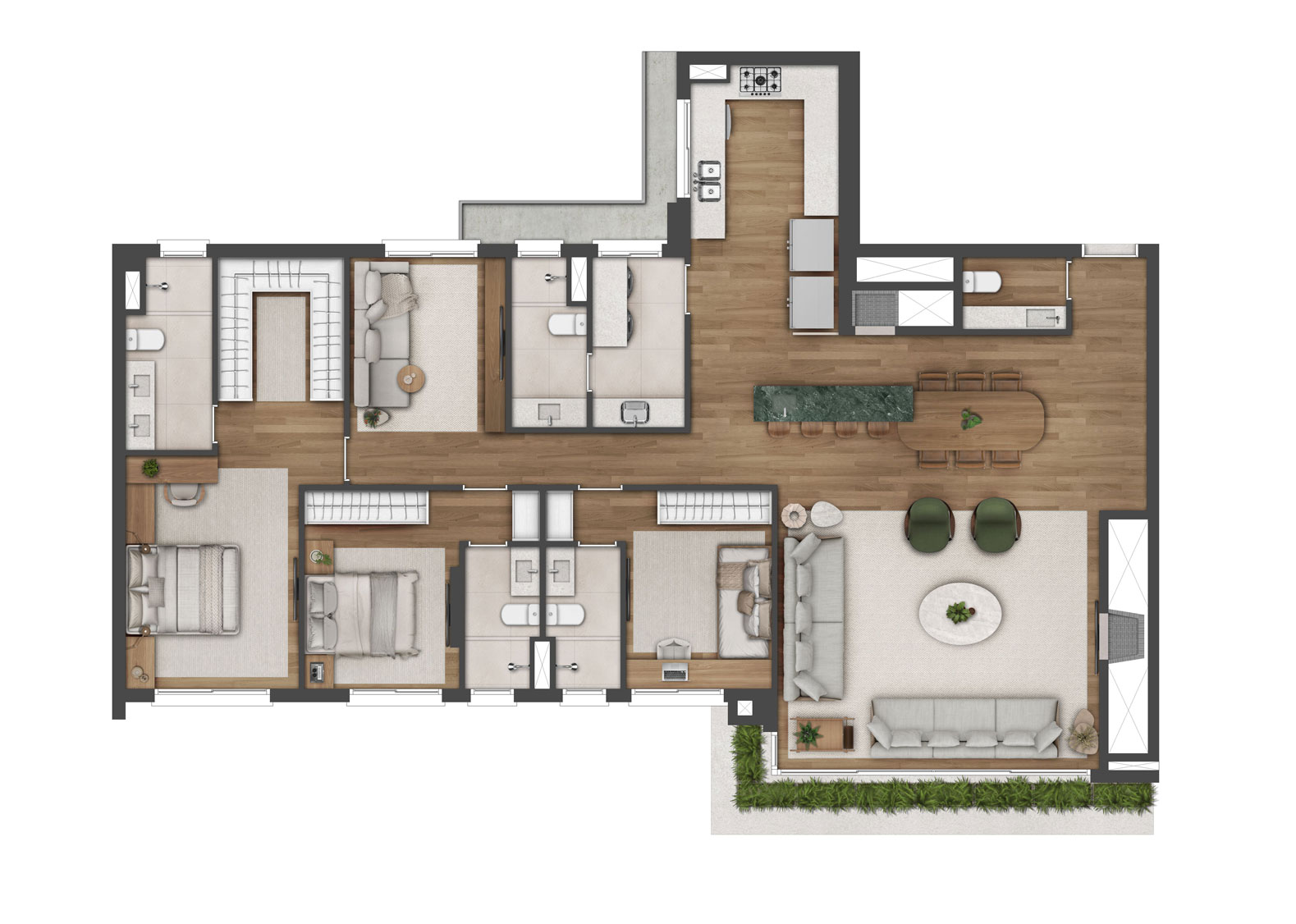 Apto 168m²