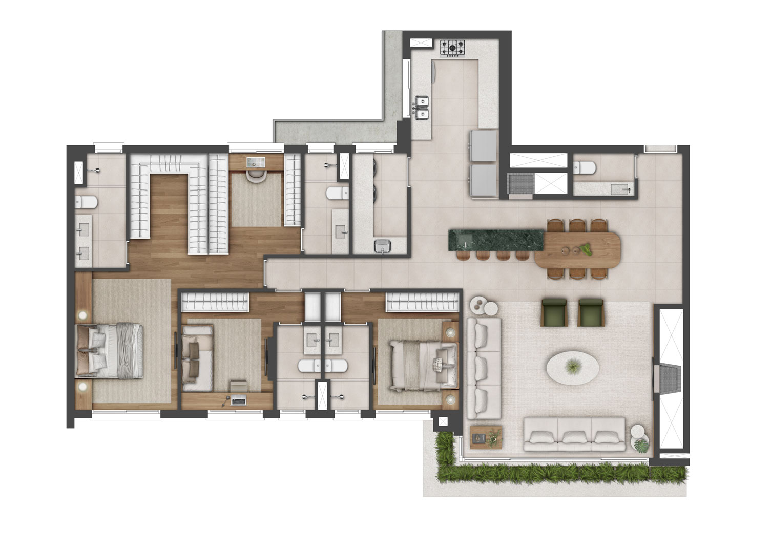Apto 168m² Suíte